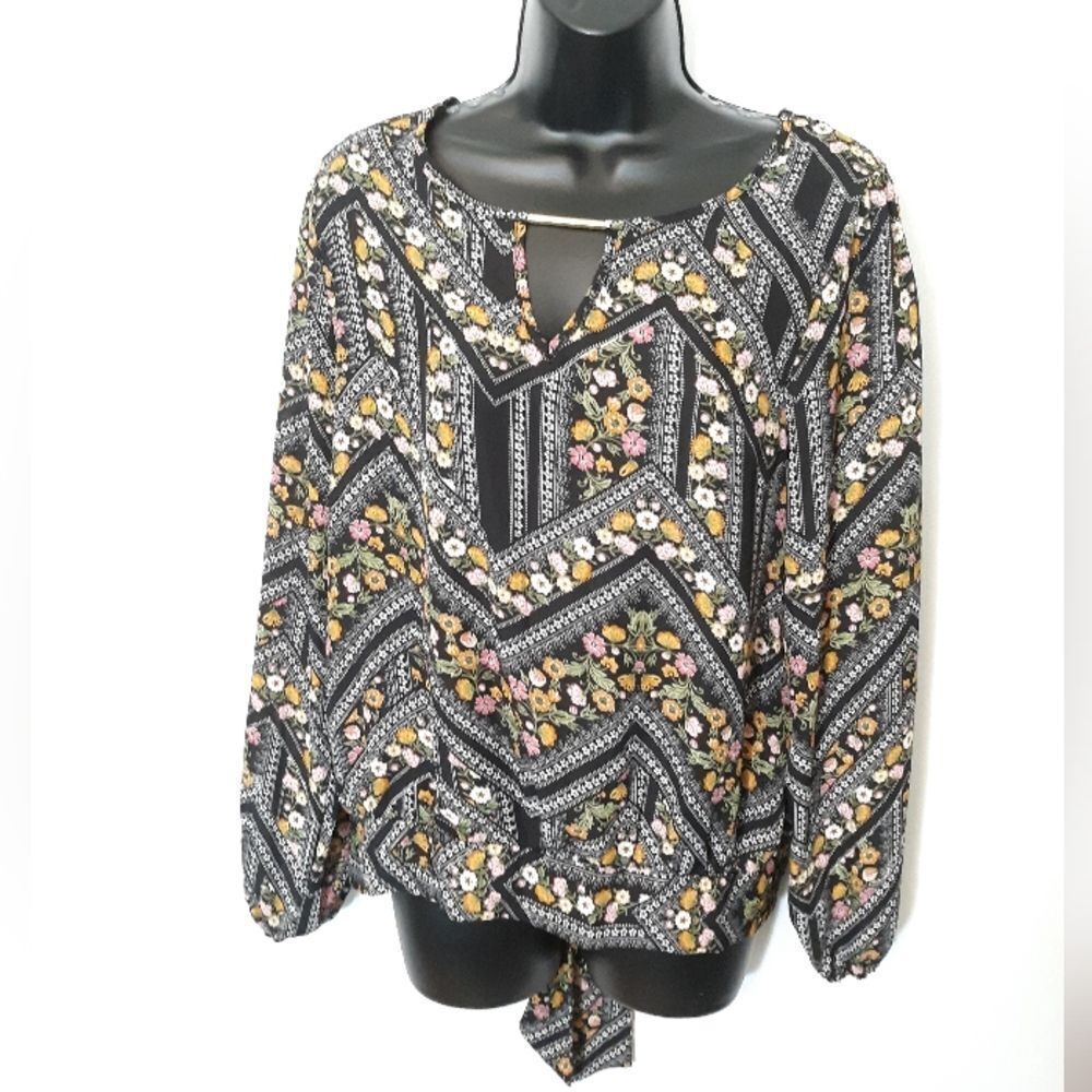 Liberty Love black floral blouse